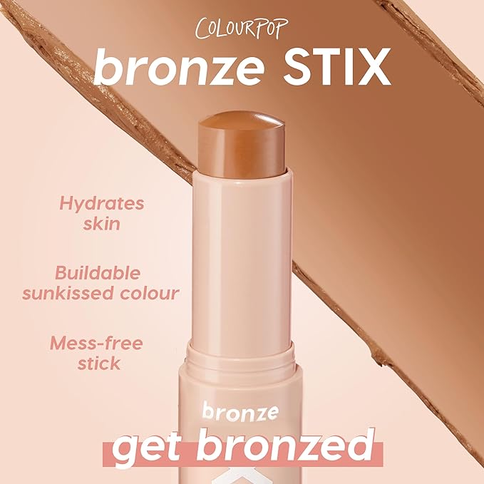 ColourPop Cream Bronzer Stick - Blendable Cream Contour & Glowy Summer Makeup with a Natural, Matte Finish - Buildable Formula for Shimmer-Free, Sun-Kissed Warmth - La Jolla Cove (0.28 oz)