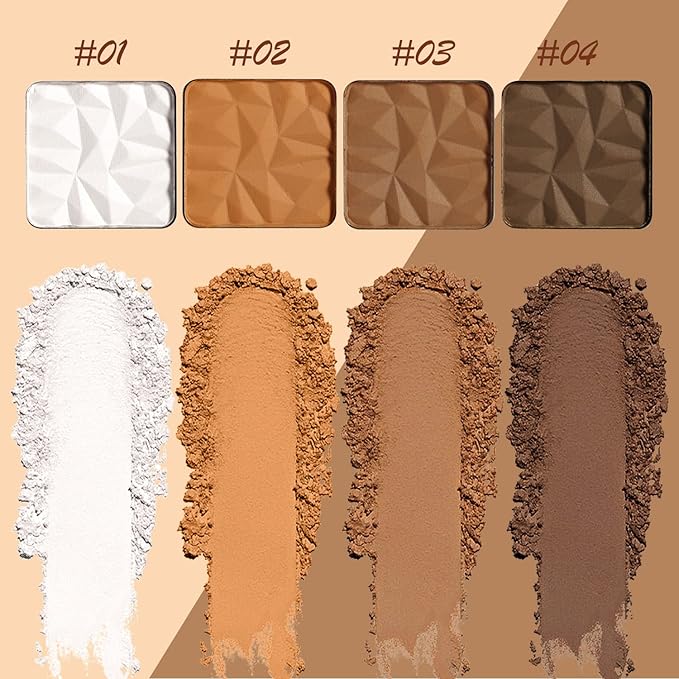 Matte White Highlight Contour Palette Bright,Mini Professional Matte Contouring Makeup Pallet for Face,Long Lasting Smooth Powder for Face,Convenient,Cruelty-Free & Vegan