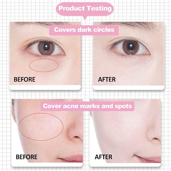 Concealer Contour Palette, Cosmetics Cream Contour and Highlighting Makeup Kit,6 In 1 Contouring Foundation Concealer Palette Conceals Dark Circles,Blemish, Waterproof Long-Lasting-Cruelty Free (#01)