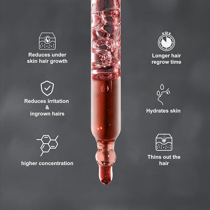 Silky Serum by Hadirose | Pure Red Saad Oil (Egyptian Cyperus Rotundus) Concentrated | Organic All Natural Hair Removal Serum | Scented (Rose, Jasmine & Lavender) | Made in the USA.