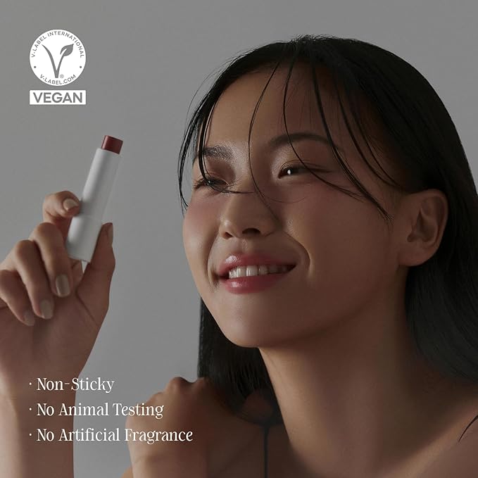 Nourishing Vegan Lip Balm, Unscented Lip Balm with Shea Butter and Plant-Based Oil, Non-Sticky Lip Balm with a Melting Texture, 0.13 oz. (#Pale (Clear))