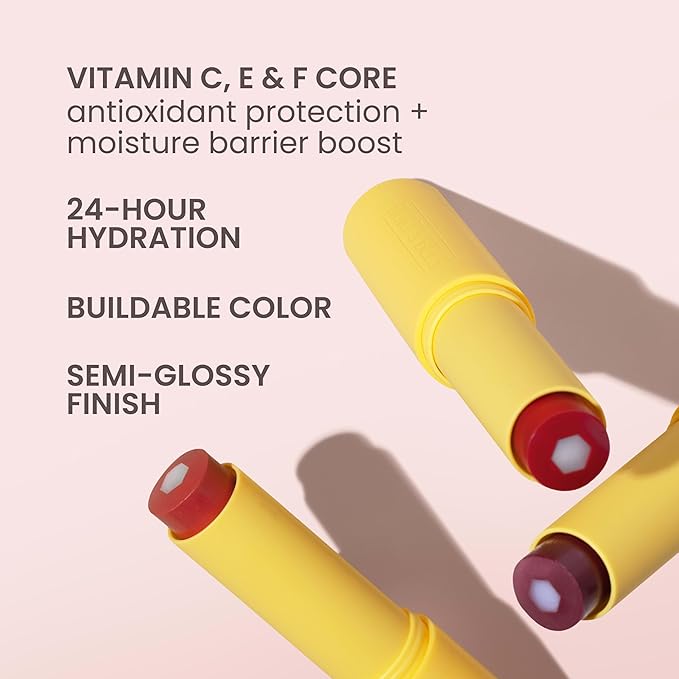 Burt’s Bees Back To School Dorm Essentials, Tinted Boosted Balm, Rose Knows, Hydrating Tinted Lip Balm with Vitamin C, E, and F Core, 24 Hour Lip Moisturizer, 100% Natural Origin, 1 Count, 0.16oz