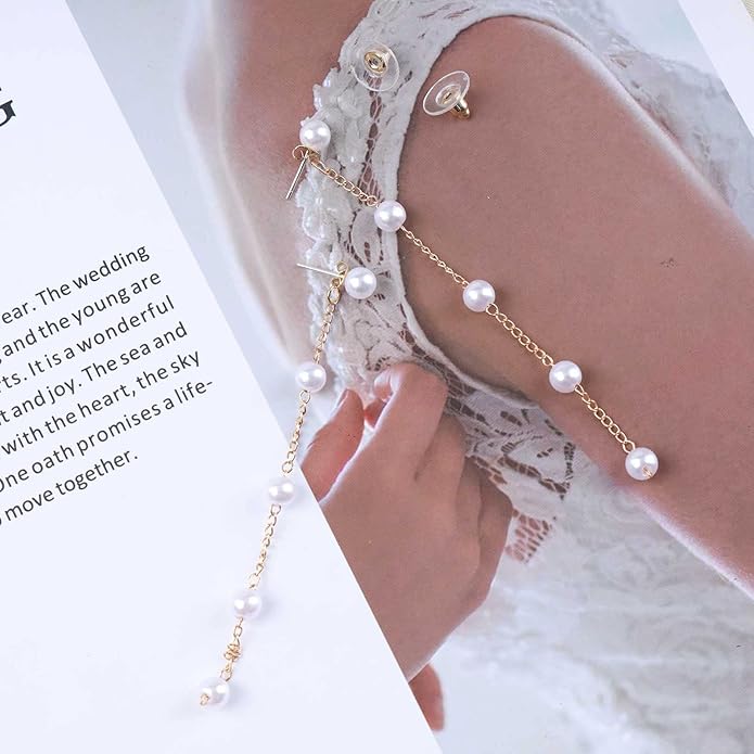 Boho Long Pearl Drop Earrings Vintage Gold Tassel Pearl Dangle Earrings Statement Pearl Chain Drop Dangle Earrings Wedding Prom Bridal Pearl Hook Earrings Jewelry for Women