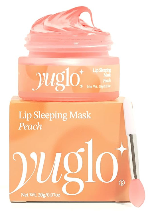Moisture & Collagen Booster Lip Sleeping Mask - Treatment to Restore, Hydrate & Plump Dry Chapped Lips - Peach