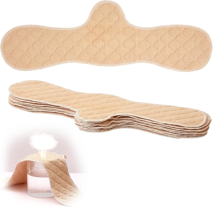 Boyiee 9 Pcs Cotton Bra Liners 3 Layer Reusable Washable Under Breast Sweat Absorber Pads for Woman