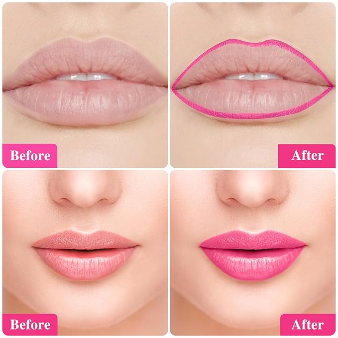 Lip Stain - Lip Stain Peel Off Long-Lasting with Matte Finish Waterproof & Transfer-Proof, Lip Liner Moisturizing & Nourishing Non-Stick Cup Highly Pigmented Color Lip Tint (06 Mauve)