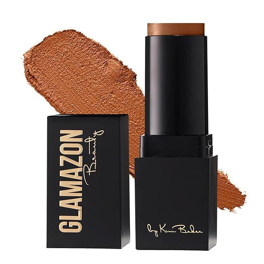Glamazon Second to None Foundation Stick, Miss Mocha, Light-to-Full Coverage, Weightless Makeup With a Glowy Natural Finish