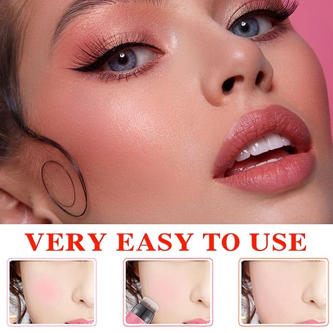 Cream Blush Stick (02) with Brush, Waterproof, Long Lasting, Shimmery Finish, Medium Coverage, Stick Pack, 40g, for All Skin Tones