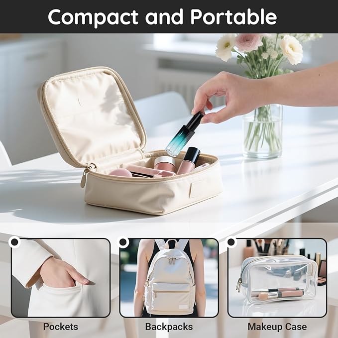 Segbeauty 0.34oz Travel Perfume Bottle Refillable, 5pcs Perfume Glass Spray Bottles, 10ml Mini Travel Atomizer Sprayer, Empty Press Pump Bottles, Cologne Atomizers with Clear Transfer Tool Set