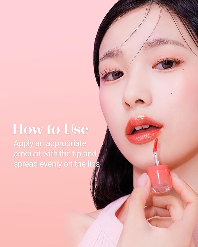 THESAEM Saemmy's Ade Shot Tint - Korean Lip Titnt, Water Gel Lip Stain with Plump Glowy Moisturizing Finish, Buildable Radiant Gloss, Long-Lasting Comfort, 0.1 fl.oz. (01 Grapefruit honey)