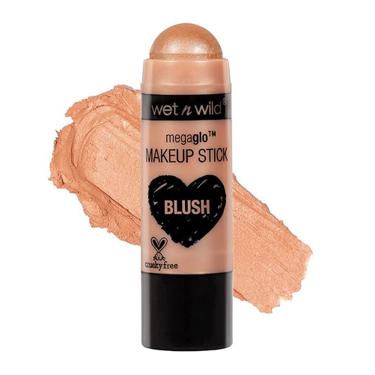 wet n wild MegaGlo Makeup Stick, Buildable Color, Versatile Use, Cruelty-Free & Vegan - Hustle & Glow