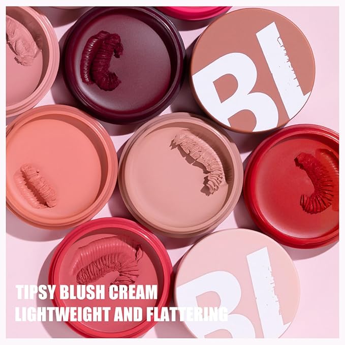 MAEPEOR Cream Blush 9 Color Smooth High-Pigmented Buildable Face Blush Long-Lasting Natural Look Face Blush for Cheeks (Color 01)