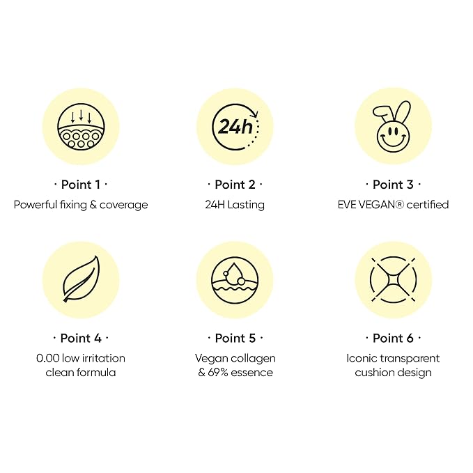 Meta Fixing Cushion Foundation 01 BOSONG | clear beige pink | Matte, dewy, glow, long-lasting, double coverage, clean beauty, lightweight, natural look, foundation for sensitive skin,hydrating cushion