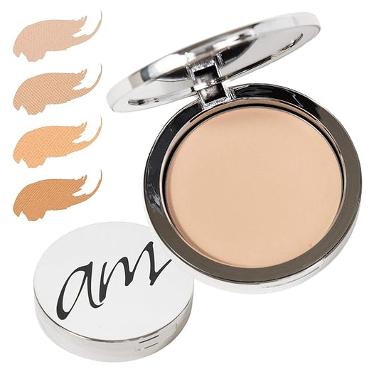 4-in-1 Pressed Foundation Powder with Natural SPF, Concealer & Finishing Powder, Medium to Full Coverage Foundation, Mineral-Based Powder (Taylor, .35 oz)