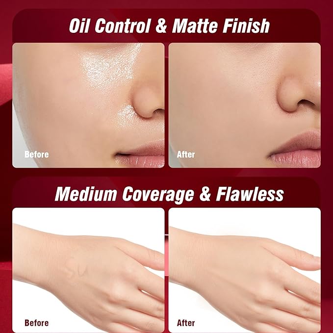 FV Waterproof Foundation with Medium Coverage, Oil-free & Long Lasting, Lightweight, Matte Foundation for Oily/Normal Skin, Sweat-resistant Liquid Makeup Foundation for Face, 30g, Ivory