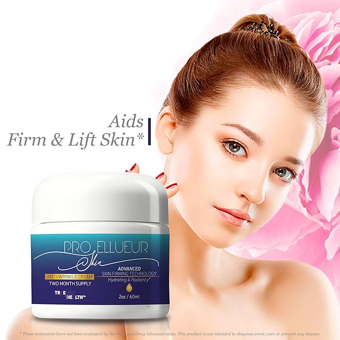 Pro Ellueur Skin Cream - Anti-Wrinkle Cream - Two Month Supply - Advanced Skin Firming Technology to Help Reduce Signs of Aging - Lift, Firm, Tighten - Lasting Hydration - Non-Greasy Formula