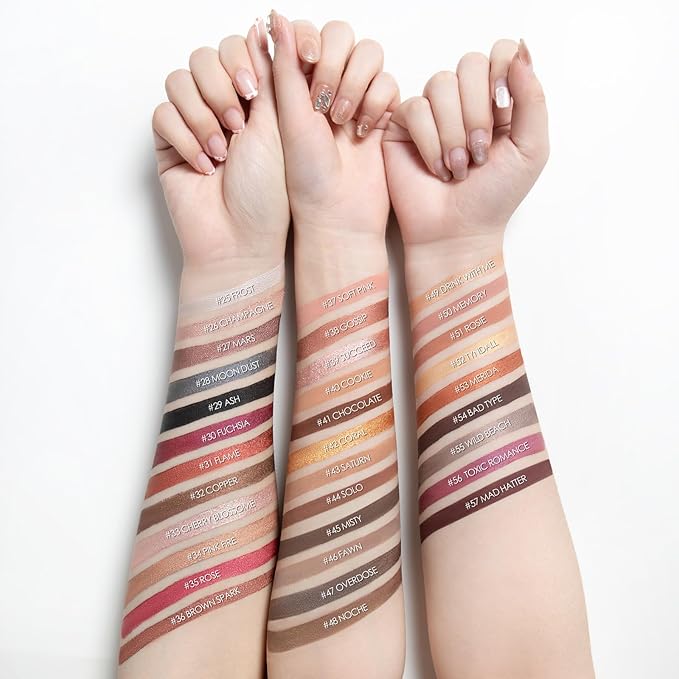 FOCALLURE Shimmer and Matte Cream Eyeshadow Stick,Smooth Brilliant Eye Brightener Pencil,High Pigment Eye Highlighter Pen for Women,Long Lasting Waterproof Eye Shadow and Liners Makeup (Tyndall)