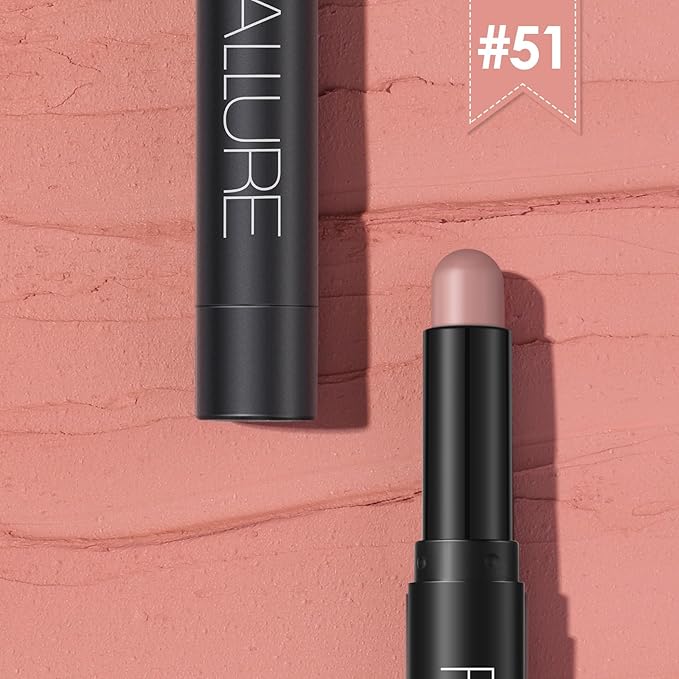 FOCALLURE Shimmer and Matte Cream Eyeshadow Stick,Smooth Brilliant Eye Brightener Pencil for Women,Long Lasting Waterproof Eye Shadow and Liners Makeup,Rosie