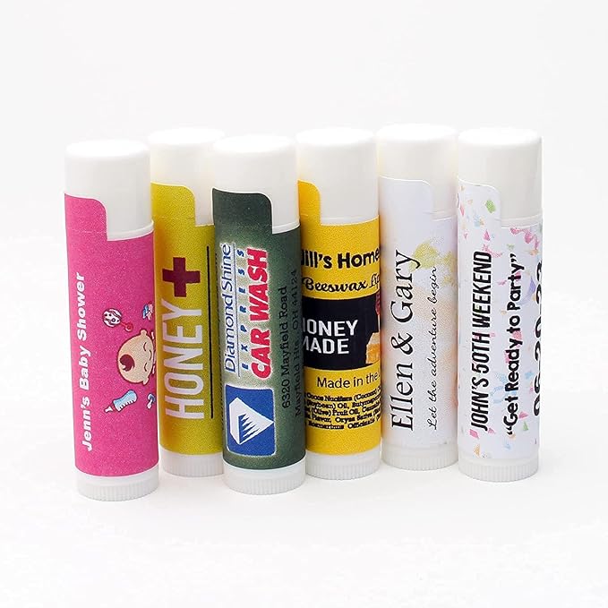 Natural Lip Balm Bulk, Customizable, 50 Pack, Vanilla | Add Your Own Labels For Party Favors, Gift Baskets, Business Branding, or Weddings. For Men, Women, and Children