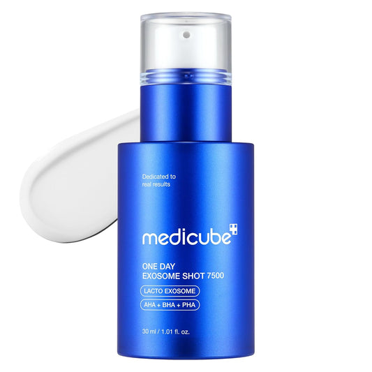 medicube Zero Exosome Shot 7,500 PPM Spicule Facial Serum | Liquid Skin Booster Serum | Exosome, AHA+BHA+PHA | Pore Care, Dead Skin Cells, Skin Texture | Korean Skin Care 1.01 fl.oz