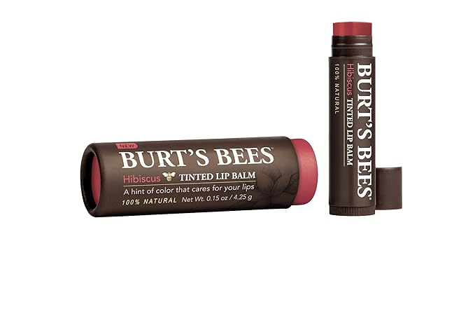 Burt's Bees Tinted Lip Balm, Hibiscus, .15 Ounce (Pack of 2)