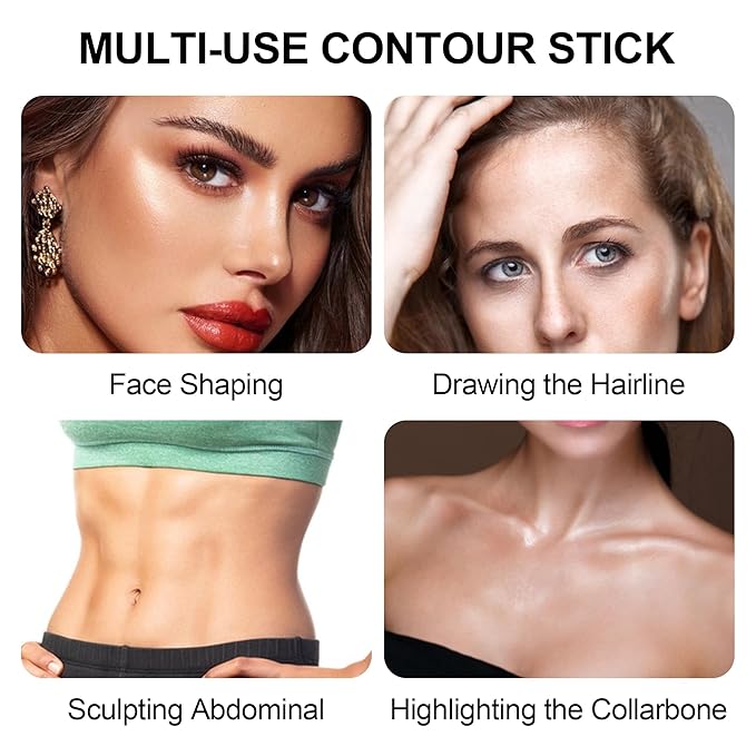 FV Cool Toned Contour Stick, Double-ended Contour and Highlighter Stick, Long Lasting & Lightweight Contour Stick Makeup with Natural Finish, Waterproof and Creamy Texture for Face Shaping, 01