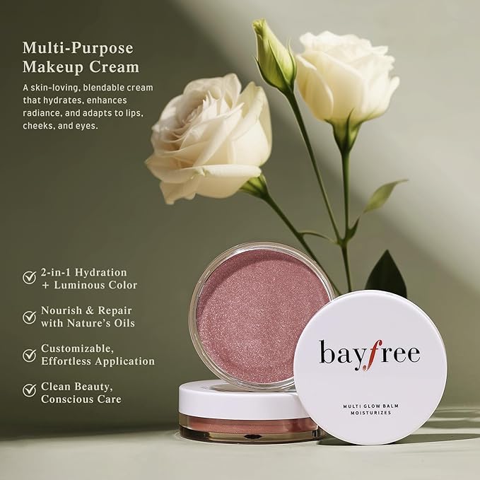 Multi Glow Balm, Cream Blush for Cheeks, Blush Balm Face Makeup, Radiant Finish, Hydrating, Creamy, Lightweight & Blendable Color, Face Balm, 0.63 Oz (Rose Crystal)
