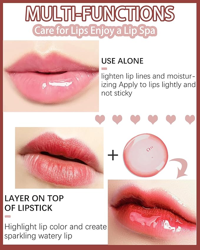 Lip Glow Oil, Mahogany, Lip Care Product with Hydrating Plumping Lip Gloss, Clear Tinted Lip Oil for Dry Lips, Nourishing Lip Gloss Oil, Christmas Makeup Gift for Women