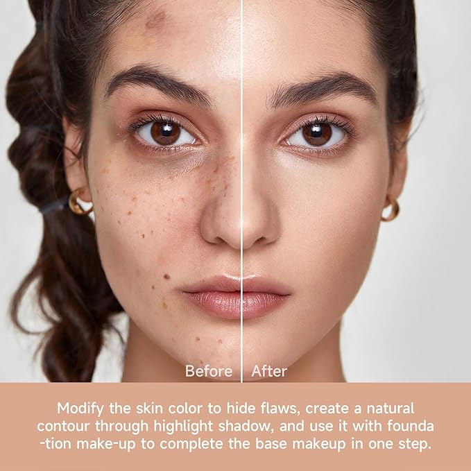 Professional Makeup Cream Contour Palette, Joyeee 10 Colours Concearler Full Coverage & Makeup Brush Set Contour Concearler Palette Contouring Face Make Up Gift for Women Girls