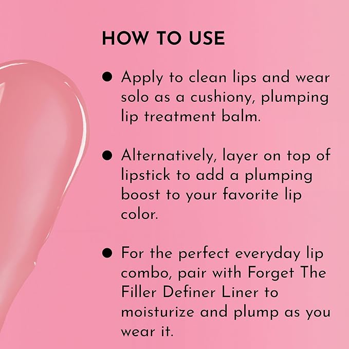 LAWLESS Forget the Filler Lip Plumping Line Smoothing Tinted Balm - Pink Marshmallow - Premium Tinted Lip Balm with Natural Ingredients to Plump and Smooth Lips for a Firmer, Fuller Look - 0.09 oz