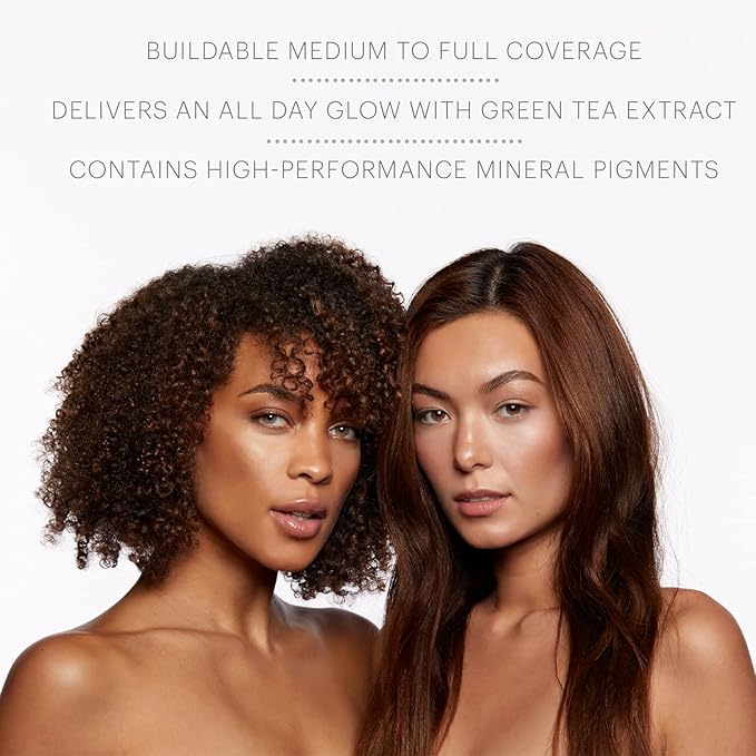 Glo Skin Beauty Satin Cream Foundation Makeup for Face, Natural - Full Coverage, Semi Matte Finish, Conceal Blemishes & Even Skin Tone