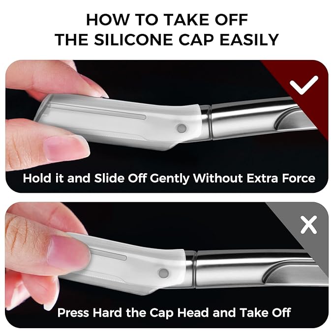 ZOMCHI Eyebrow Razor and Face Razor for Women and Men, Reusable Metal Handle with 11 Refill Blades, Dermaplane Razor with Protective Silicone Cap, Eyebrow Hair Trimmer - Polished Silver