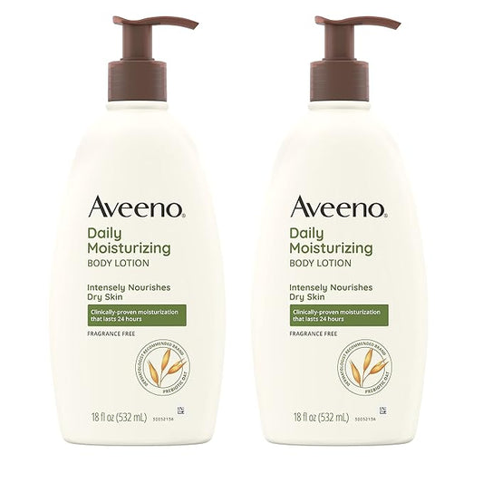 Aveeno Active Naturals Daily Moisturizing Lotion, 18-Ounce Pump (Pack of 2)
