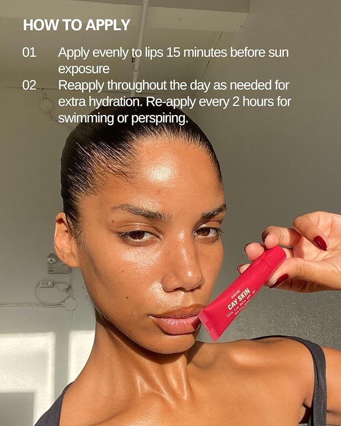 Cay Skin Isle Lip Balm SPF 30 – High Shine, Hydrating + Sheer Lip Gloss in Vanilla Brown Sugar Flavor – Formulated with Natural Ingredients for All Skin Tones – 3-Pack, Irie Rose