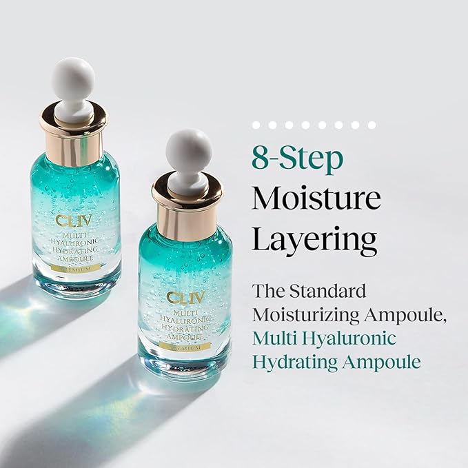 Multi Hyaluronic Hydrating Ampoule 30ml / 1.01 fl oz – Korean Skincare Nourishing Serum with 85% Hyaluronic Acid, 8-Layer Hydration Technology, Ceramides & Panthenol for Deep Moisture Care