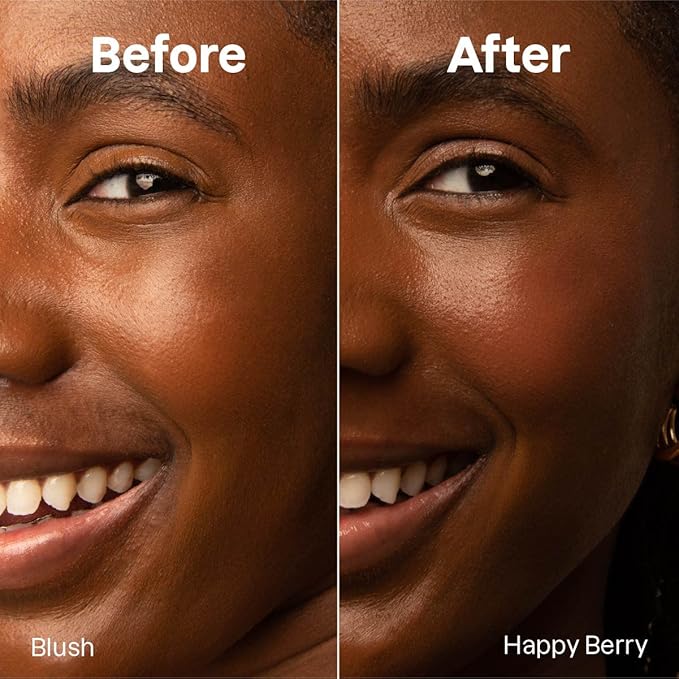 ATTITUDE Oceanly Lightweight Blush Stick, Titanium Dioxide-Free, EWG Verified, Plastic-Free, Vegan & Cruelty-free Makeup, Happy Berry, 0.3 Ounces