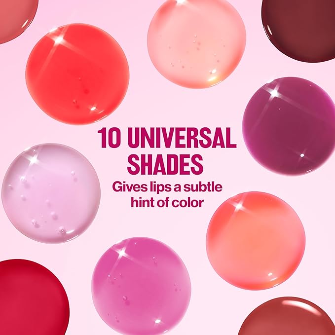 REVLON Super Lustrous Glimmer Lip Oil, Moisturizing & Tinted, Shiny Finish, Made with Plant-Based Squalane, 009 Boiling Point, 0.13 fl oz