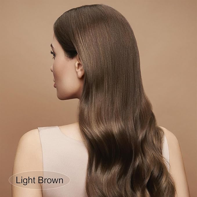 Hair Dye Shampoo, Gray Hair Coverage Dye Shampoo, Hair Color Shampoo for All Hair Types, Champu Para Canas, Suitable for Home and Salon (Light Brown)