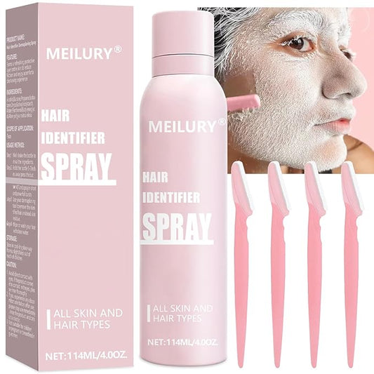 Hair Identifier Spray for Face Shaving,Moisturizing and Skin Care Dermaplaner Spray, Glow Reveal Face Spray for Face Dermaplaning, Peach Fuzz Remover for Women Face (1pc)