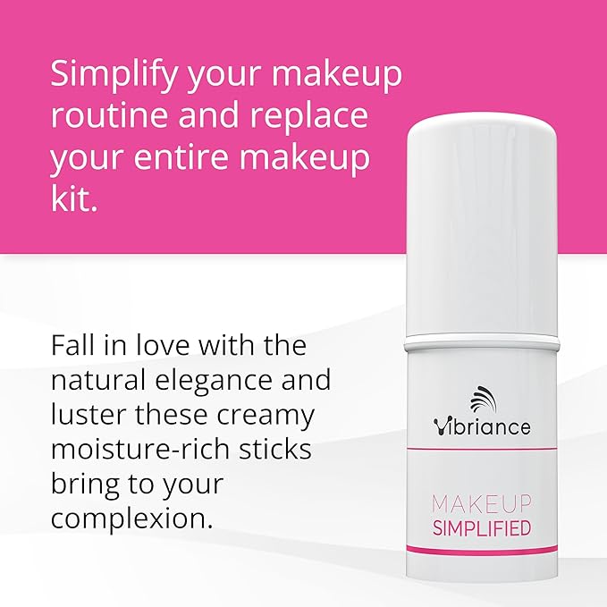Vibriance Makeup Simplified Radiance Stick - All-in-One Cream Blush, Lipstick, Contour for Mature Skin - Cheek Tint Creme Rouge