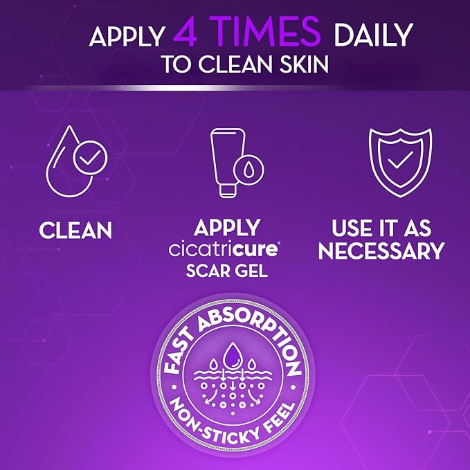 Cicatricure Advanced Scar Gel for Face & Body - Proven Results in 2 Weeks, Scar Treatment for Surgical Scars, Stretch Marks, Scars of Burns and Injuries, Acne Scar Treatment, 1 oz (28 g) - Pack of 2