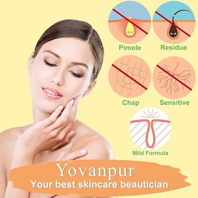 Hair Removal Wax Beads for Brazilian Waxing, Sensitive Skin - Face, Eyebrow, Legs At Home - 300g (10 Oz) with 10 Pearl Wax Sticks (Honey)