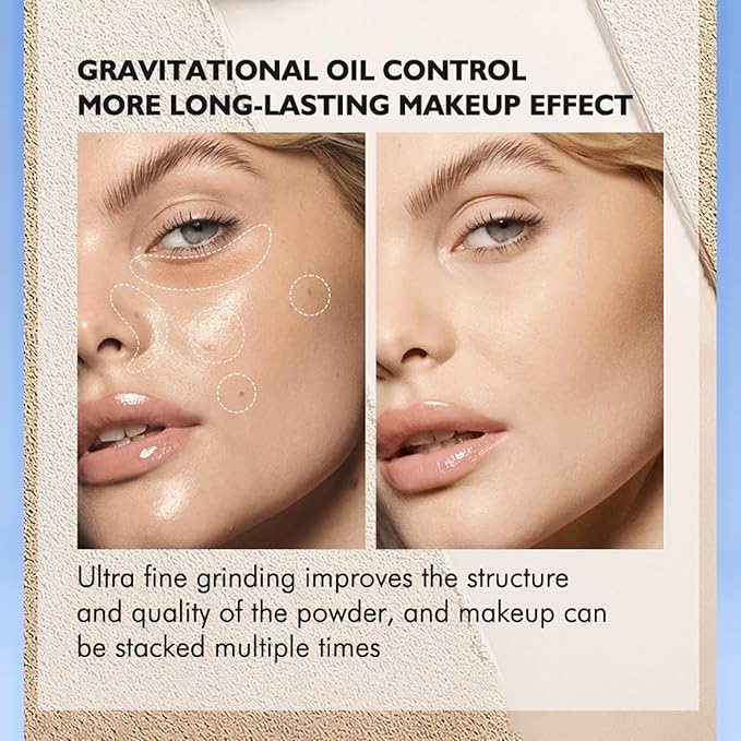 Maycheer Face Powder, Maycheer Lasting Waterproof Face Powder - Oil Absorbing Powder for Face, Lasting and Waterproof (02# NATURAL BEIGE, 0.35 Ounce)