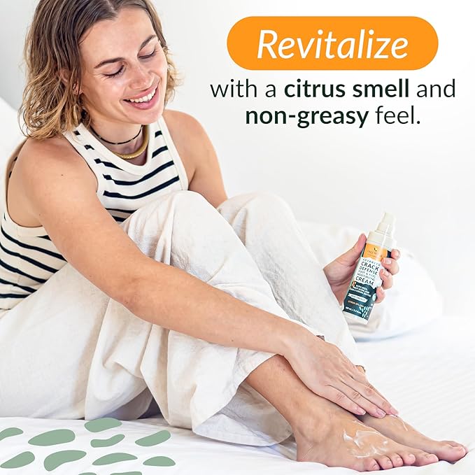 Tree to Tub Foot Cream for Dry Cracked Heels and Feet - Foot Lotion for Dry Cracked Feet, Non-Greasy Moisturizer Urea Cream w/Softening Shea Cocoa Butter, Citrus Foot Care for Women & Men