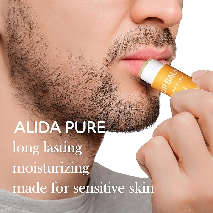 Lemon Ginger Lip Balm Collection, Vegan Lip Balm Set, Bees Wax Free, with Avocado Oil, Organic Jojoba Oil, Vitamin E, Natural Moisturizer For Dry, Cracked, or Chapped Lips, 3 Tube Set