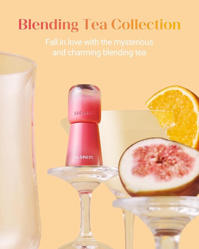 THESAEM Saemmy's Ade Shot Tint - Korean Lip Tint, Water Gel Lip Stain with Plump Glowy Moisturizing Finish, Buildable Radiant Gloss, Long-Lasting Comfort, 0.1 fl.oz. (10 Peach Palm)