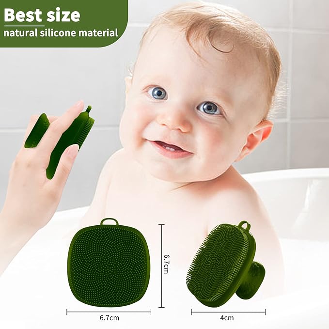 VWMYQ Silicone Face Scrubber for Men Facial Cleansing Brush Silicone Face Wash Brush Manual Waterproof Cleansing Skin Care Face Brushes for Cleansing and Exfoliating (Green)