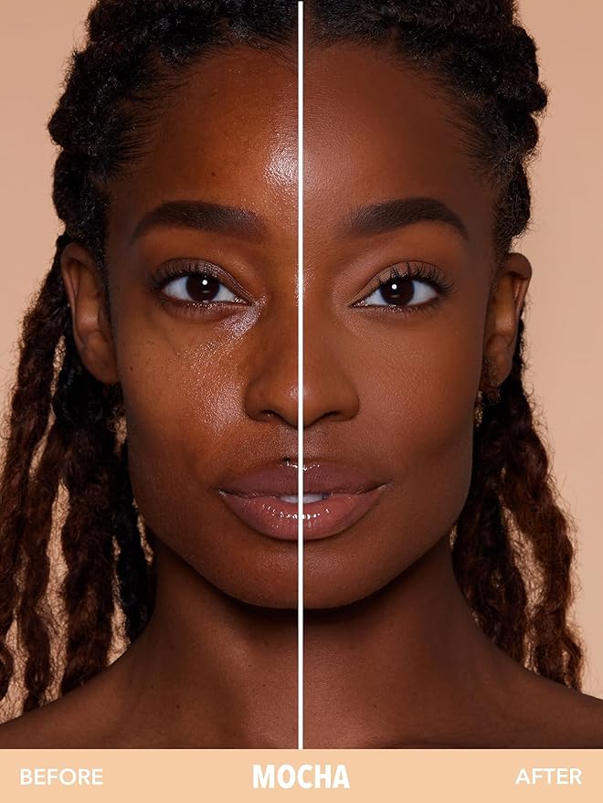 SHEGLAM SKin-Focus Full Coverage Powder Foundation Oil-Control Lightweight Face Pressed Powder Makeup-Mocha