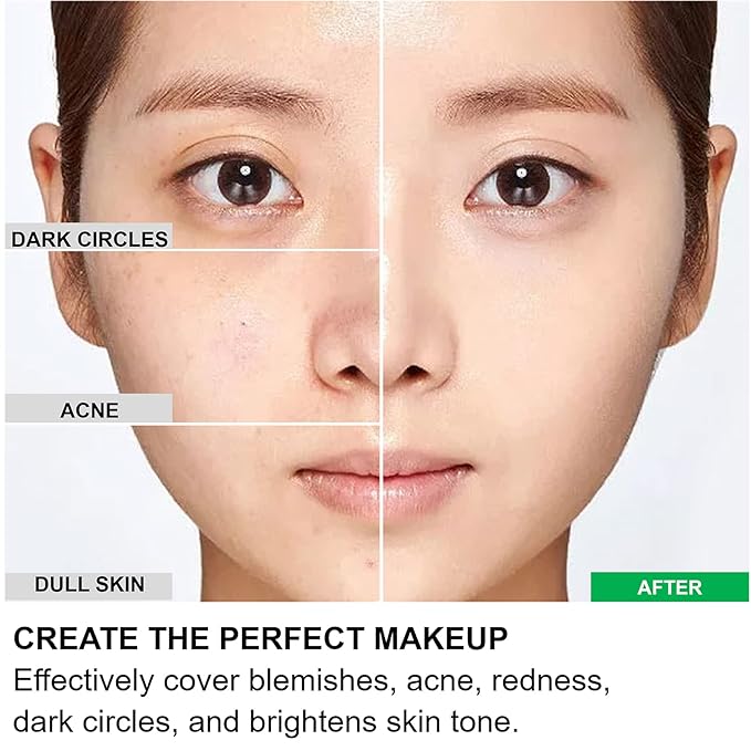 AWCCXMYM Mushroom Head Air Cushion CC Cream Foundation BB Cream Foundation Makeup Moisturizing CC Cream Liquid Foundation,Concealer Lasting Makeup Foundation Even Skin Tone Makeup Base Primer(Ivory)