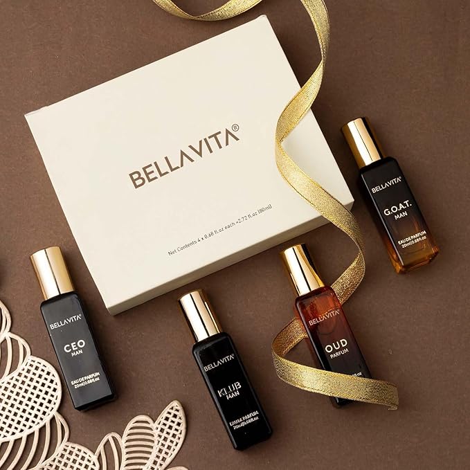 Long Lasting Perfume Gift Set for Man | 4x20ml | Gifts for Men | Woody, Citrusy, Oud, Premium Fragrance Scent | KLUB, OUD, CEO, G.O.A.T